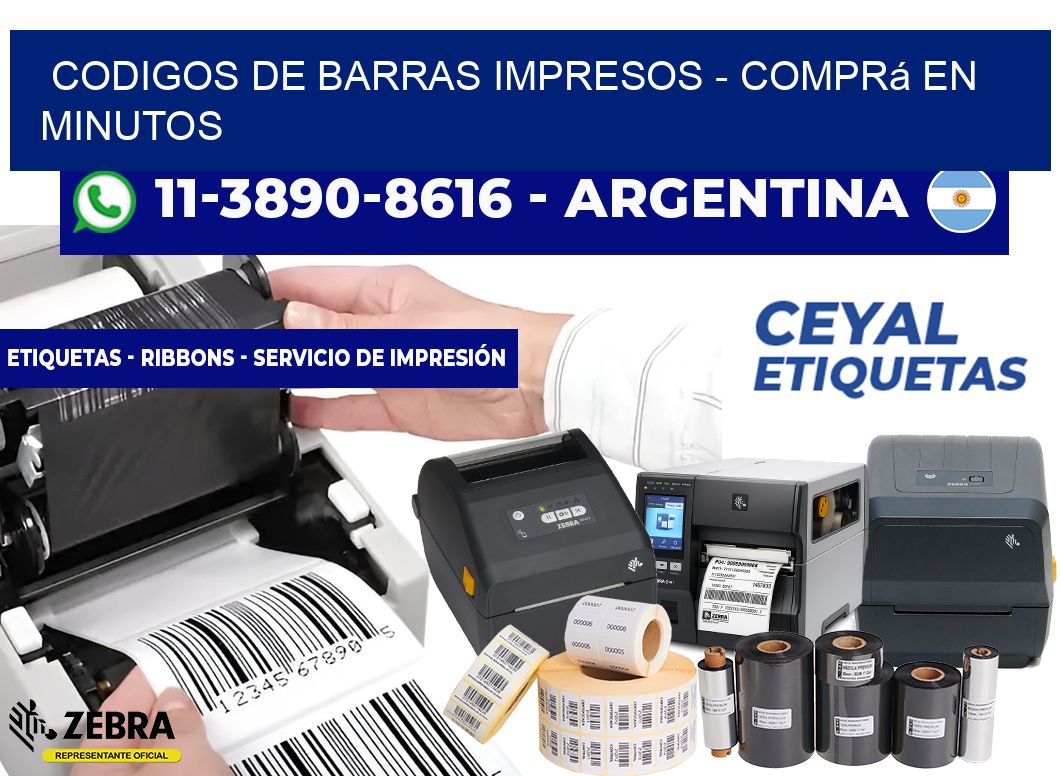 CODIGOS DE BARRAS IMPRESOS - Comprá en minutos