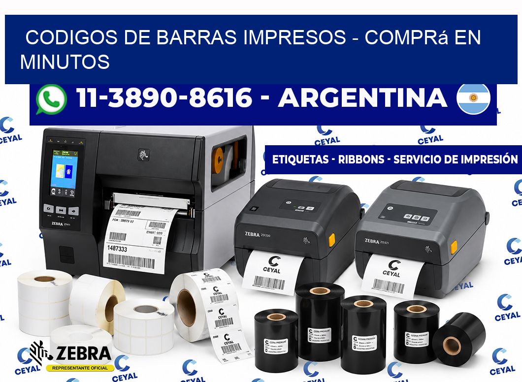 CODIGOS DE BARRAS IMPRESOS - Comprá en minutos