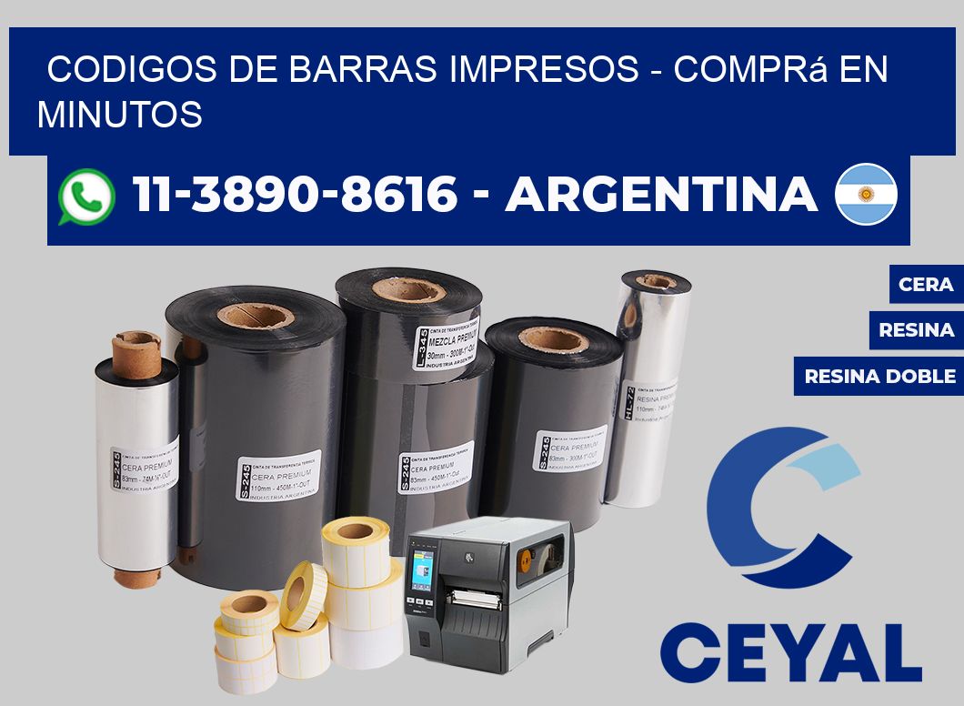 CODIGOS DE BARRAS IMPRESOS - Comprá en minutos