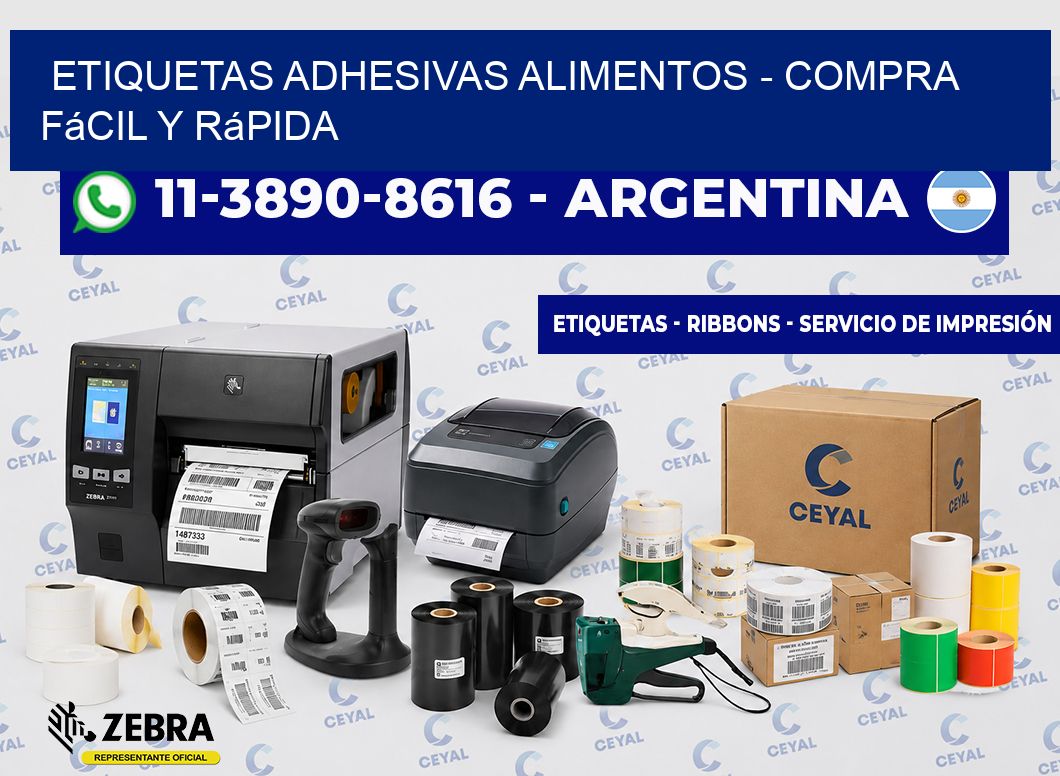 ETIQUETAS ADHESIVAS ALIMENTOS - Compra fácil y rápida