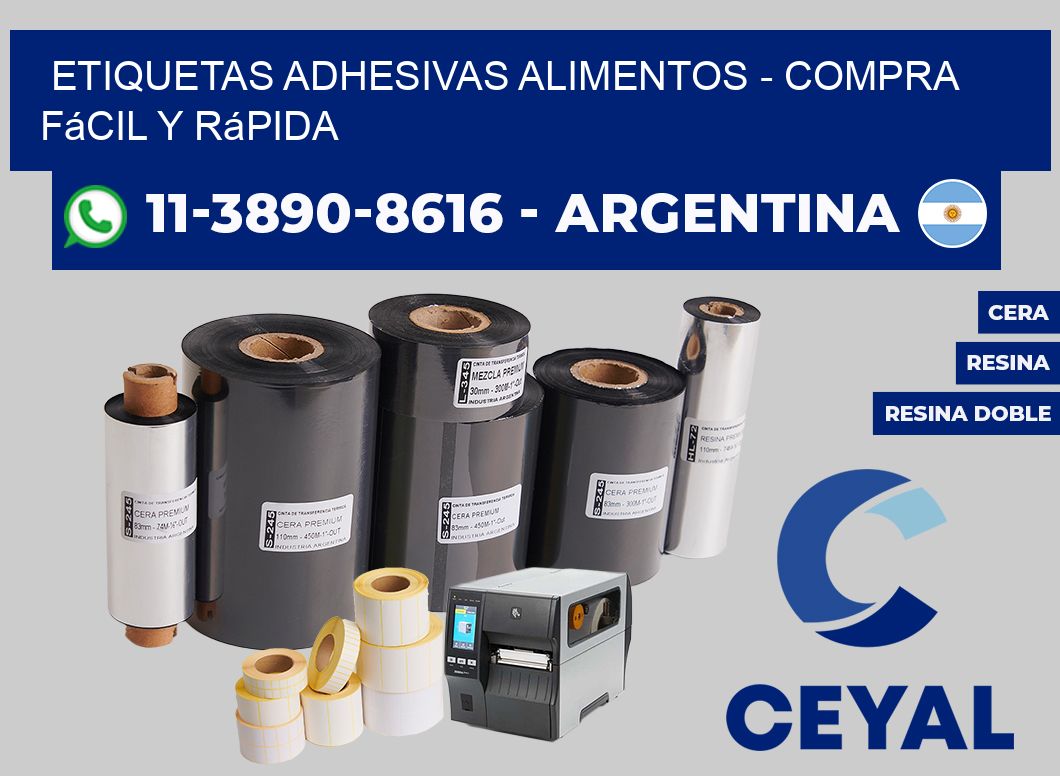 ETIQUETAS ADHESIVAS ALIMENTOS - Compra fácil y rápida