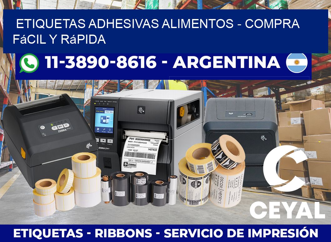 ETIQUETAS ADHESIVAS ALIMENTOS – Compra fácil y rápida