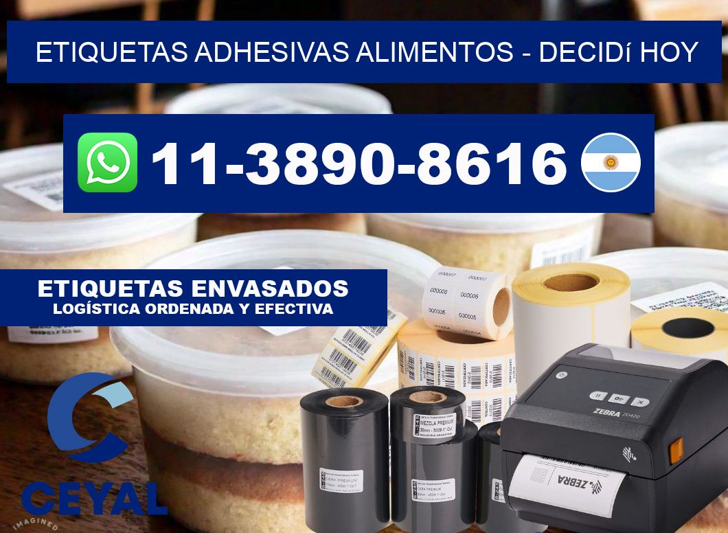 ETIQUETAS ADHESIVAS ALIMENTOS - Decidí hoy