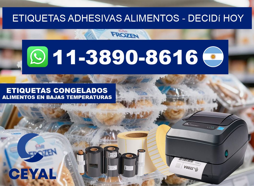 ETIQUETAS ADHESIVAS ALIMENTOS – Decidí hoy