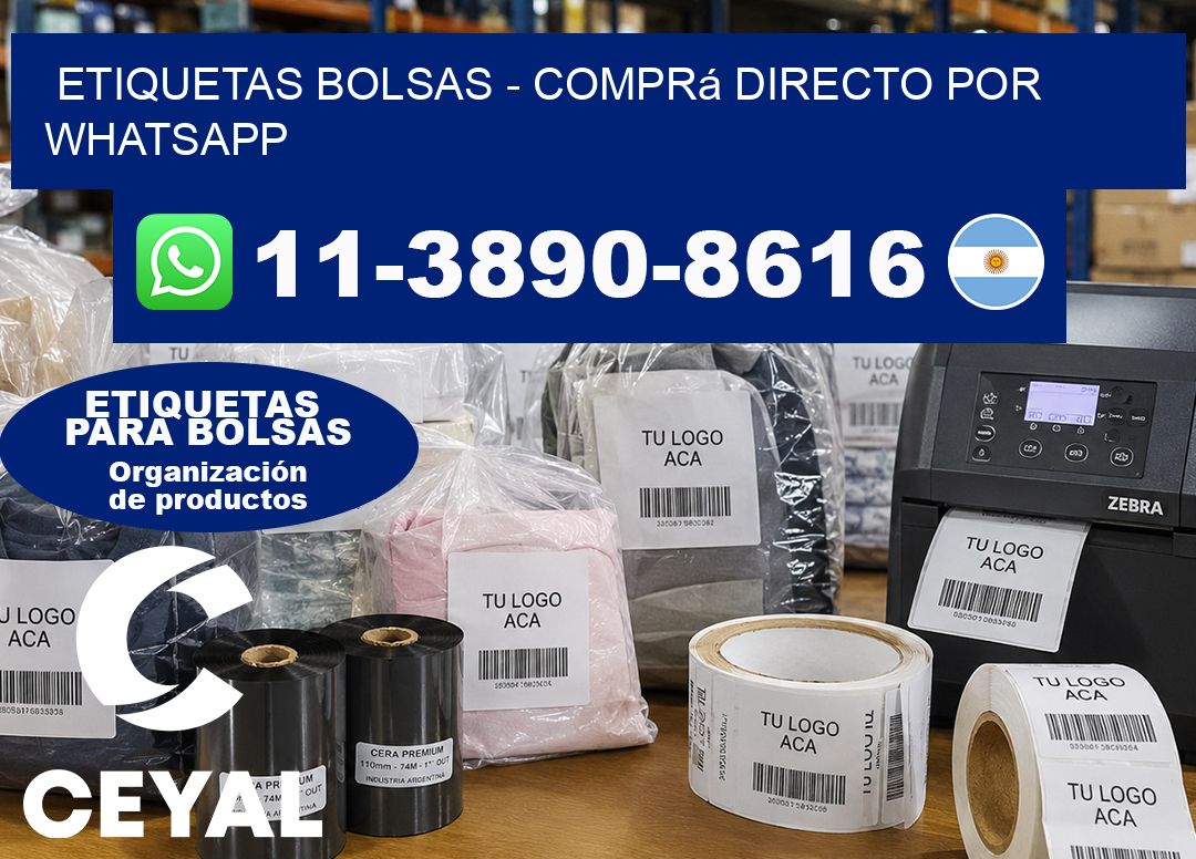 ETIQUETAS BOLSAS – Comprá directo por WhatsApp