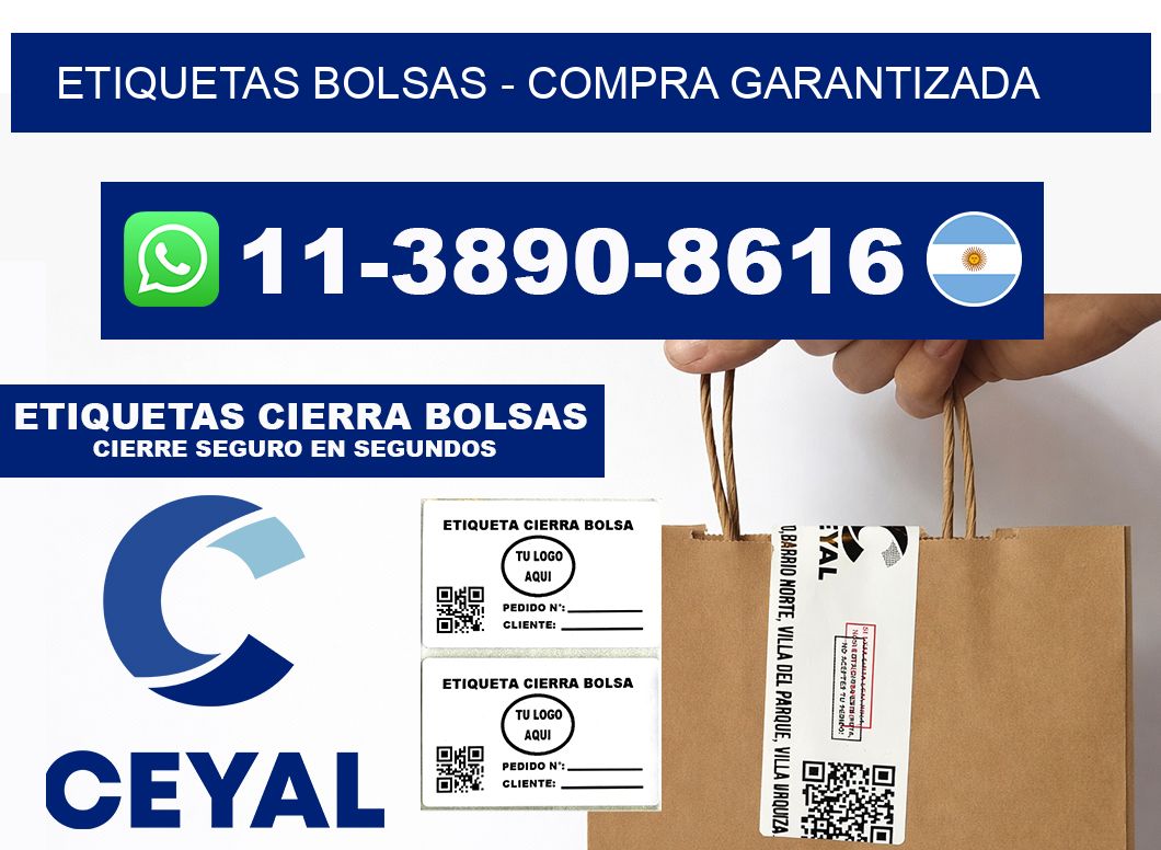 ETIQUETAS BOLSAS - Compra garantizada