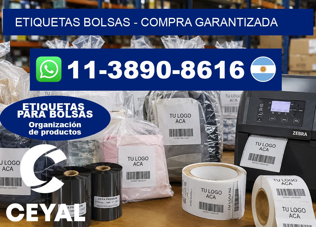 ETIQUETAS BOLSAS – Compra garantizada