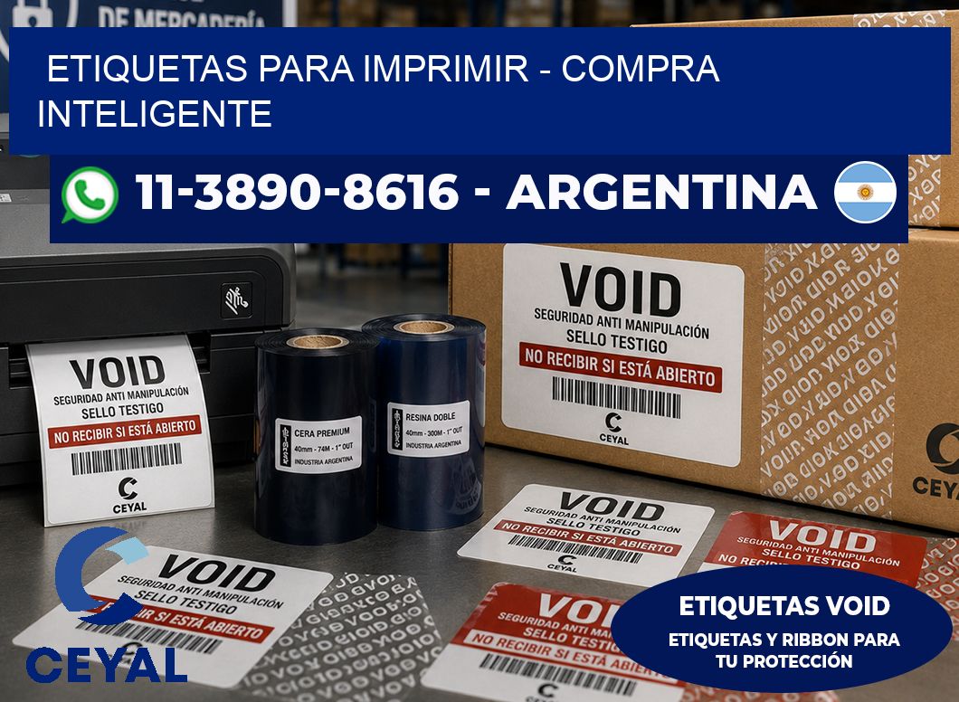 ETIQUETAS PARA IMPRIMIR - Compra inteligente