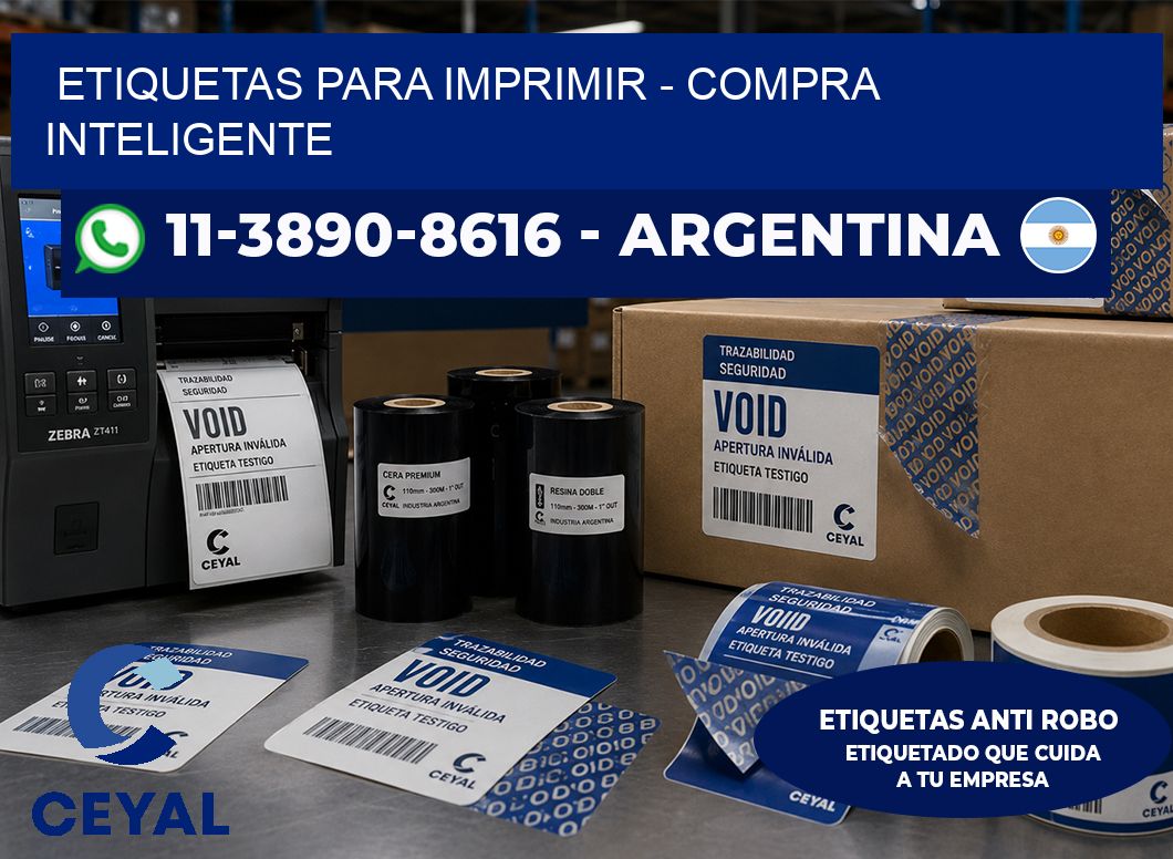 ETIQUETAS PARA IMPRIMIR - Compra inteligente