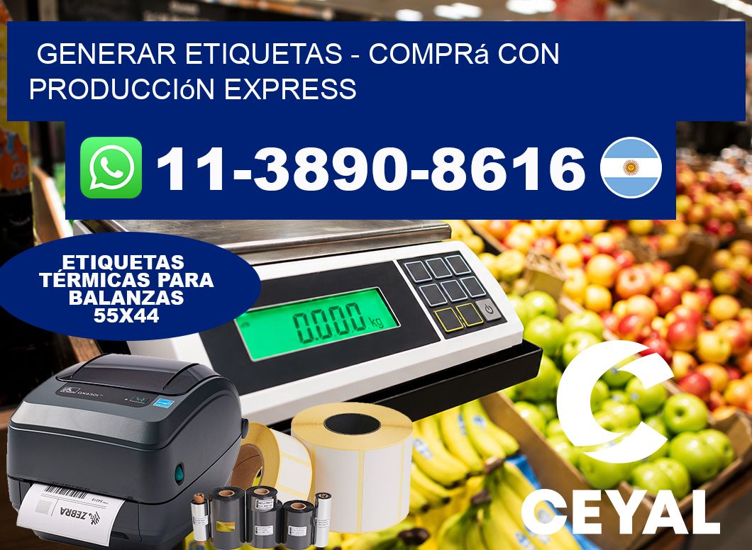 GENERAR ETIQUETAS - Comprá con producción express