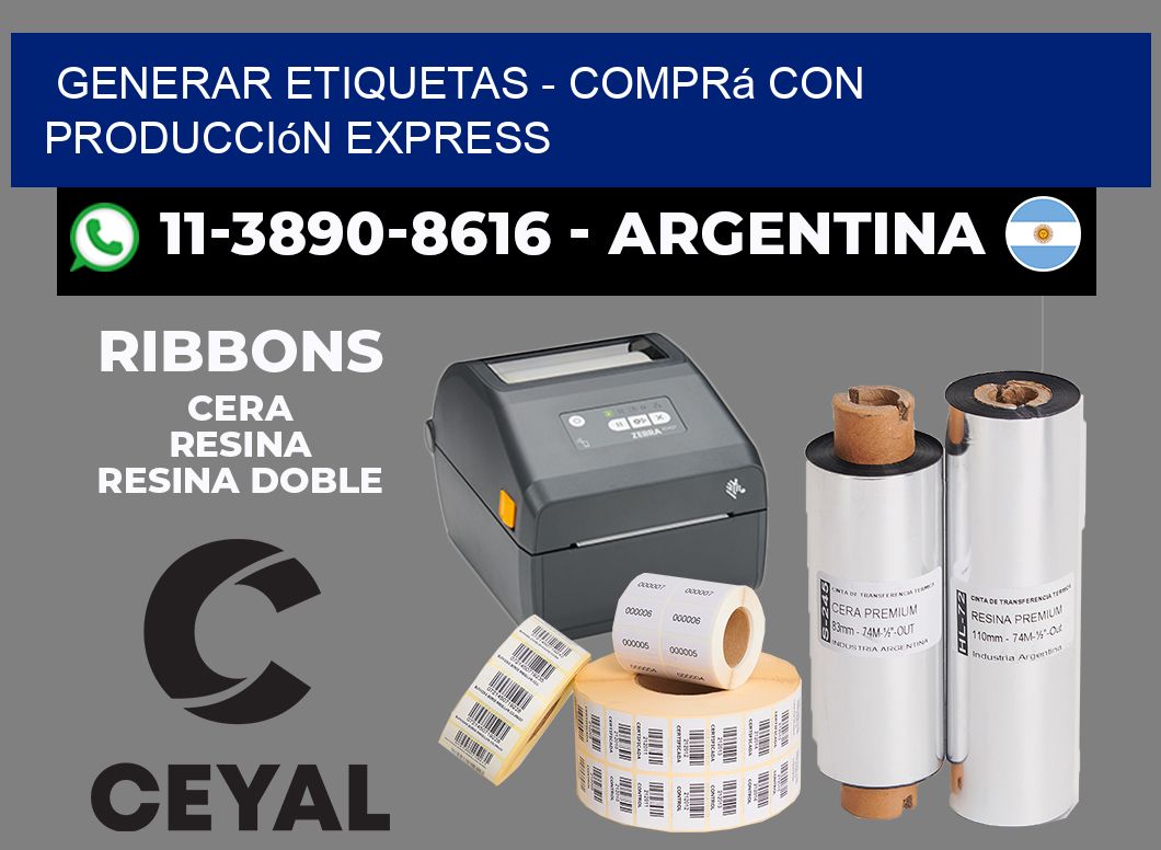 GENERAR ETIQUETAS - Comprá con producción express