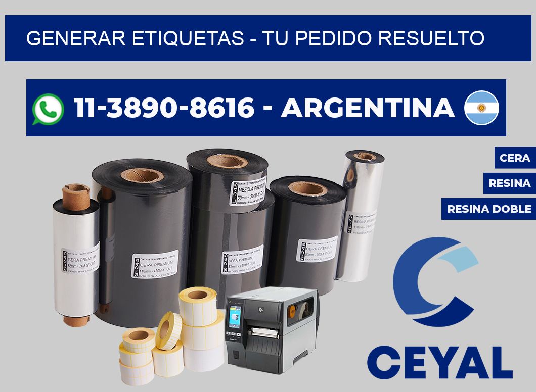 GENERAR ETIQUETAS - Tu pedido resuelto