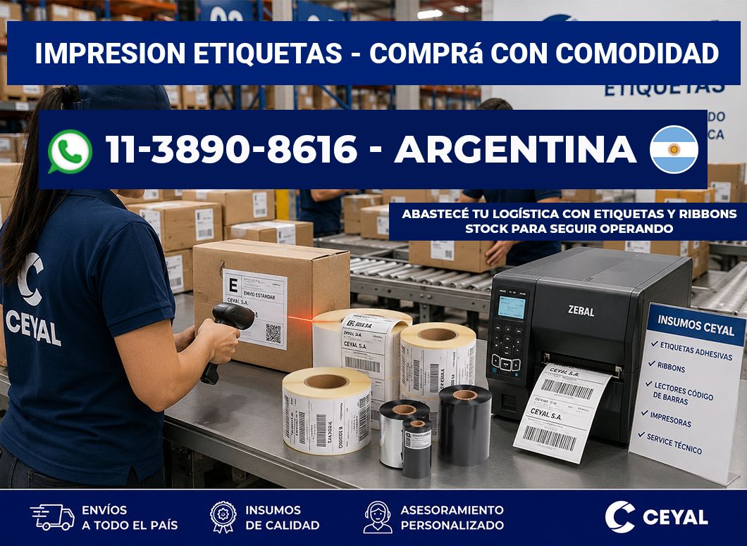 IMPRESION ETIQUETAS - Comprá con comodidad