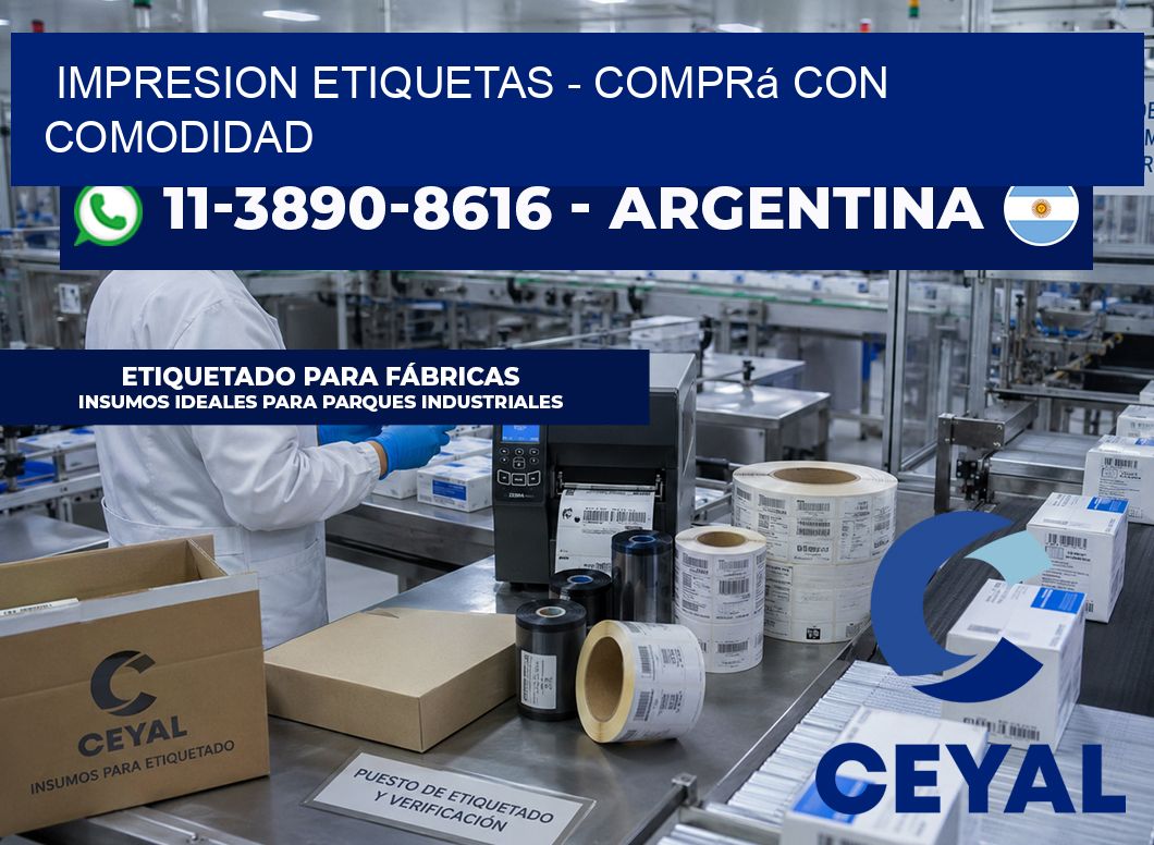 IMPRESION ETIQUETAS – Comprá con comodidad