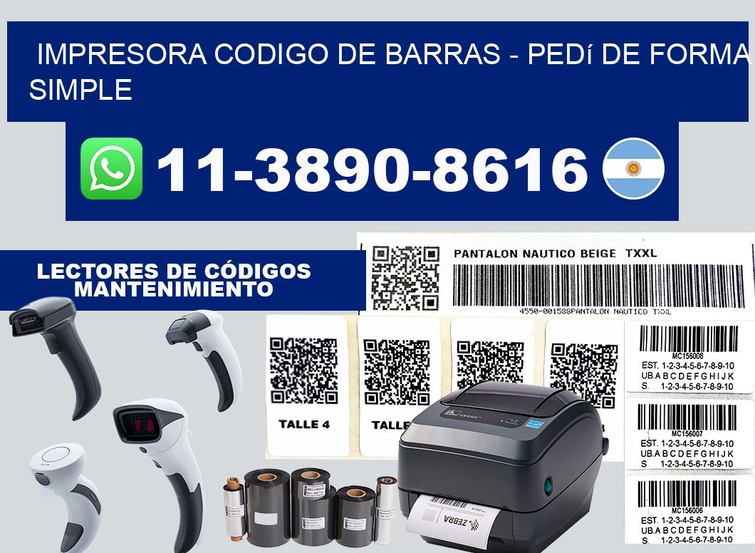 IMPRESORA CODIGO DE BARRAS - Pedí de forma simple