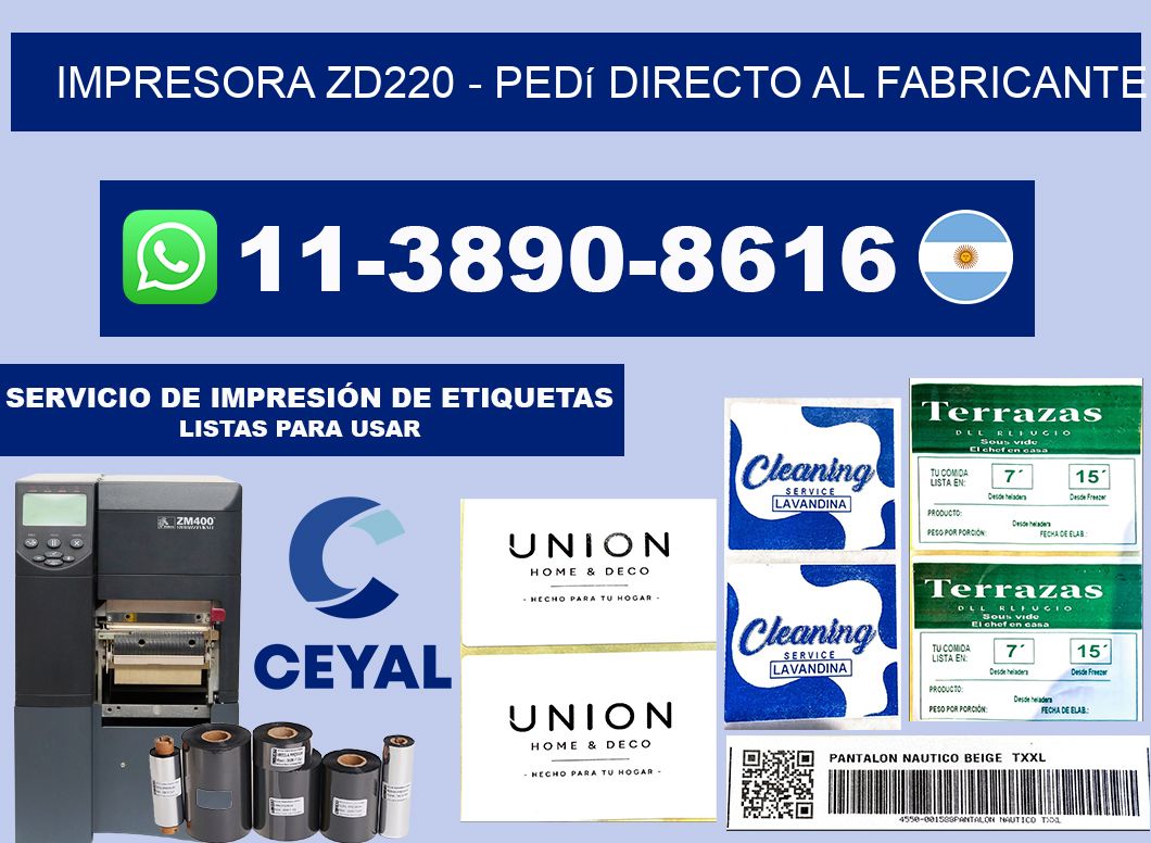 IMPRESORA ZD220 - Pedí directo al fabricante