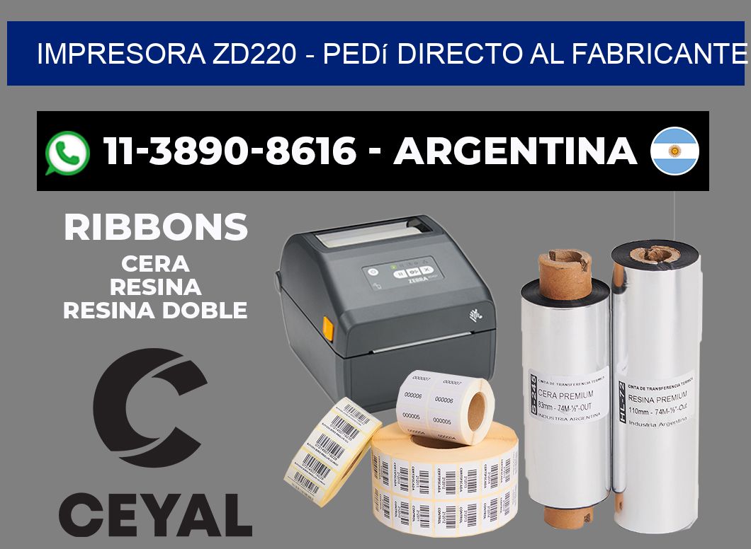 IMPRESORA ZD220 - Pedí directo al fabricante