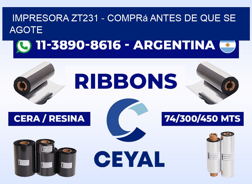 IMPRESORA ZT231 - Comprá antes de que se agote