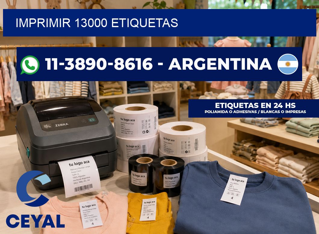 IMPRIMIR 13000 ETIQUETAS