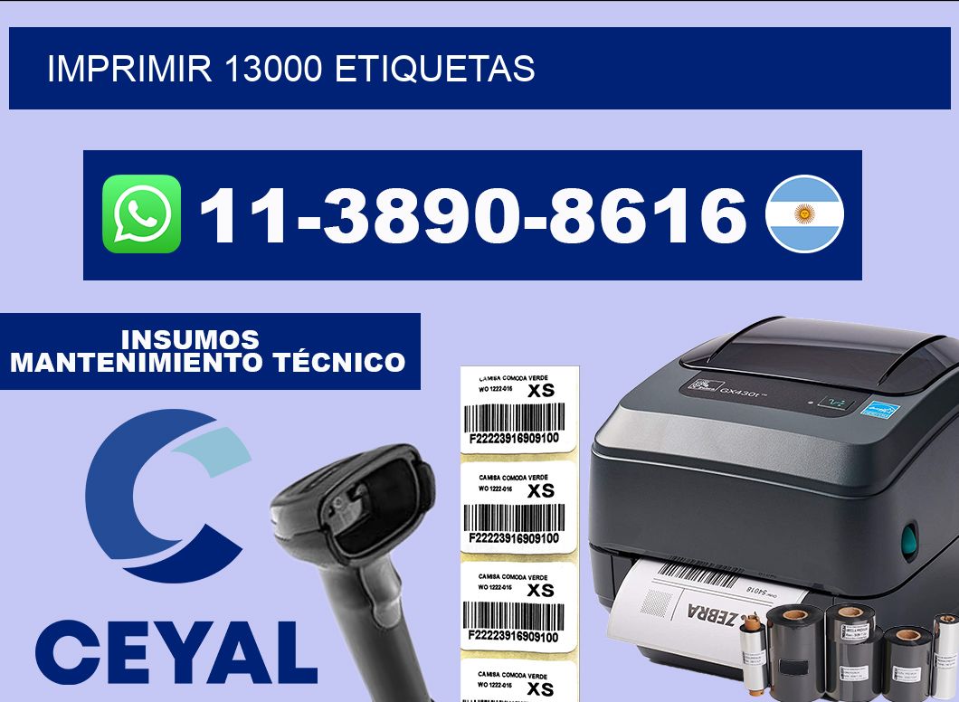 IMPRIMIR 13000 ETIQUETAS