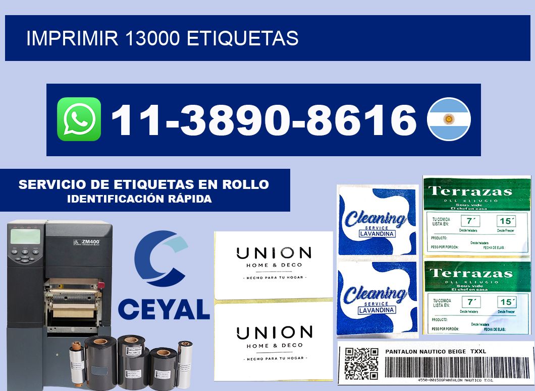 IMPRIMIR 13000 ETIQUETAS