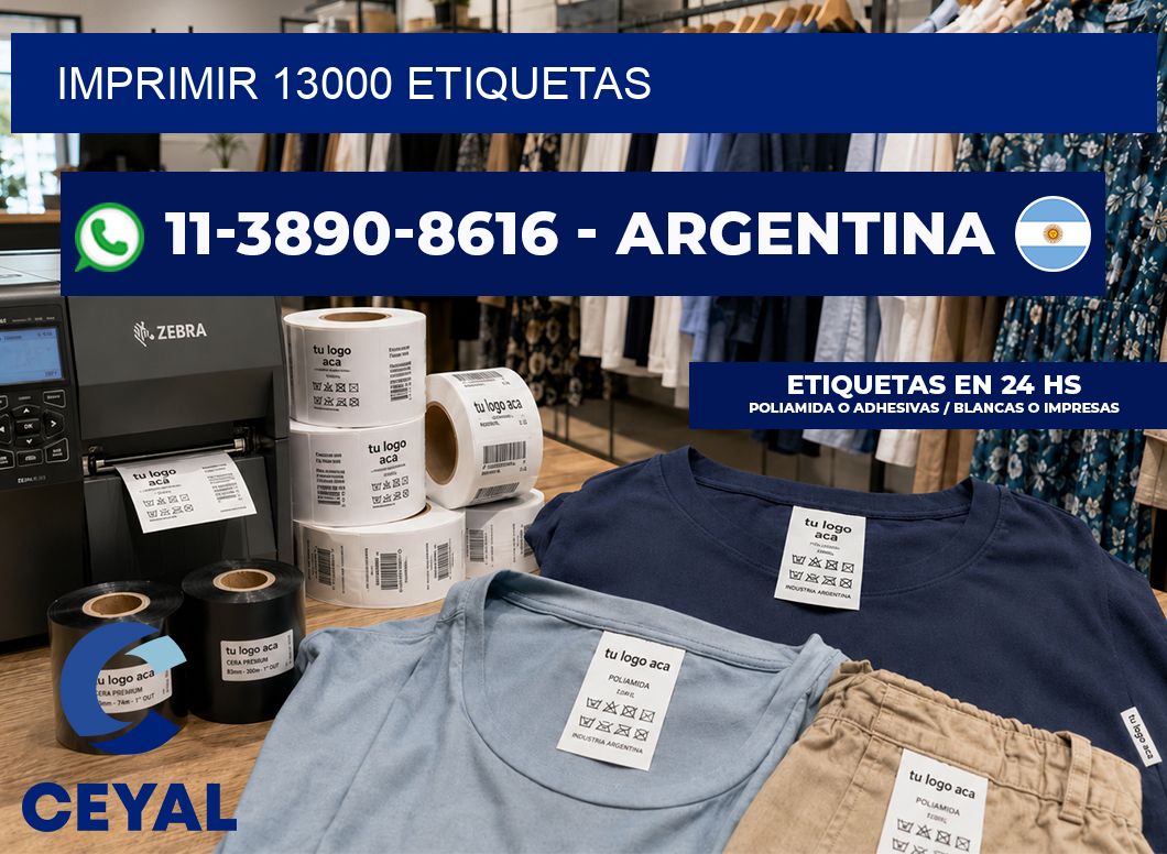 IMPRIMIR 13000 ETIQUETAS