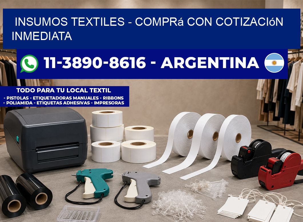 INSUMOS TEXTILES - Comprá con cotización inmediata