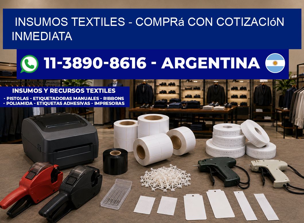 INSUMOS TEXTILES - Comprá con cotización inmediata