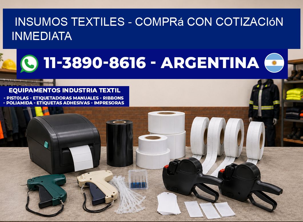 INSUMOS TEXTILES – Comprá con cotización inmediata