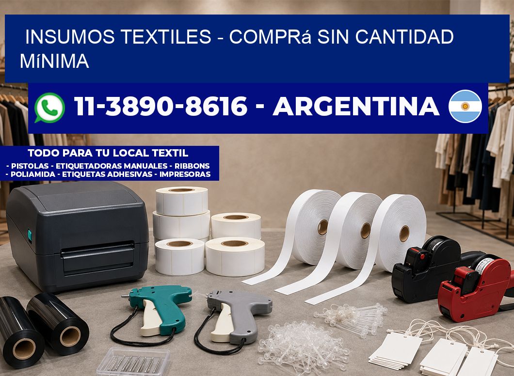 INSUMOS TEXTILES - Comprá sin cantidad mínima