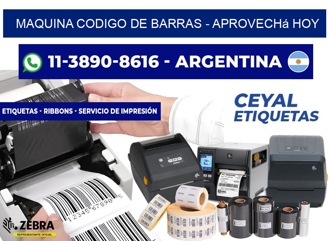 MAQUINA CODIGO DE BARRAS - Aprovechá hoy