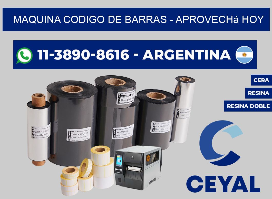 MAQUINA CODIGO DE BARRAS - Aprovechá hoy