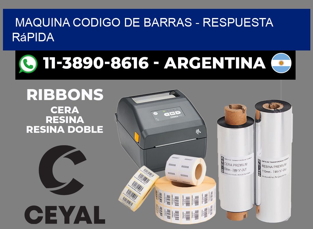 MAQUINA CODIGO DE BARRAS - Respuesta rápida