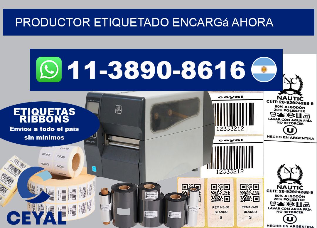 PRODUCTOR ETIQUETADO Encargá ahora