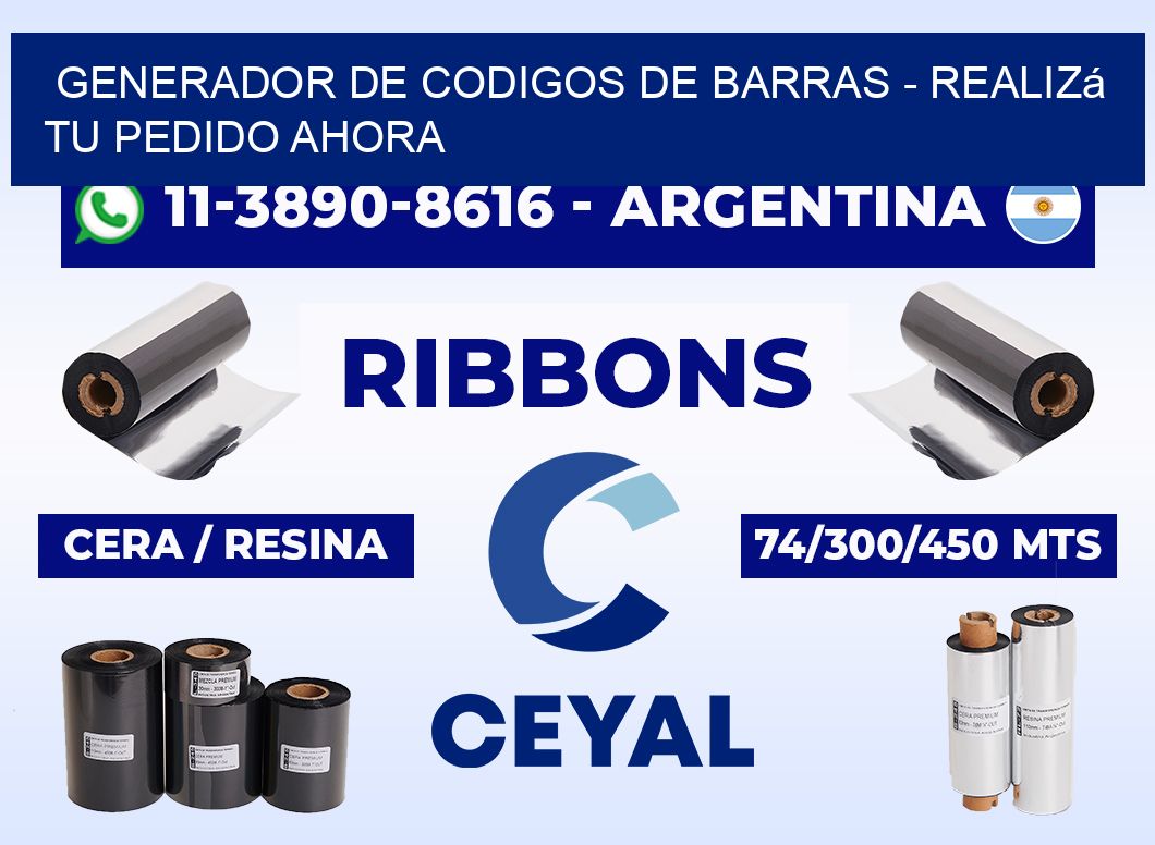 generador de codigos de barras - Realizá tu pedido ahora