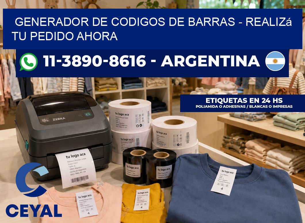 generador de codigos de barras – Realizá tu pedido ahora
