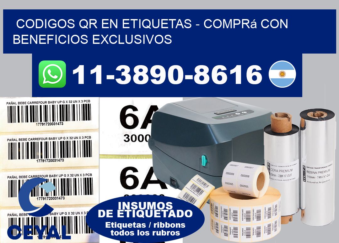 CODIGOS QR EN ETIQUETAS - Comprá con beneficios exclusivos
