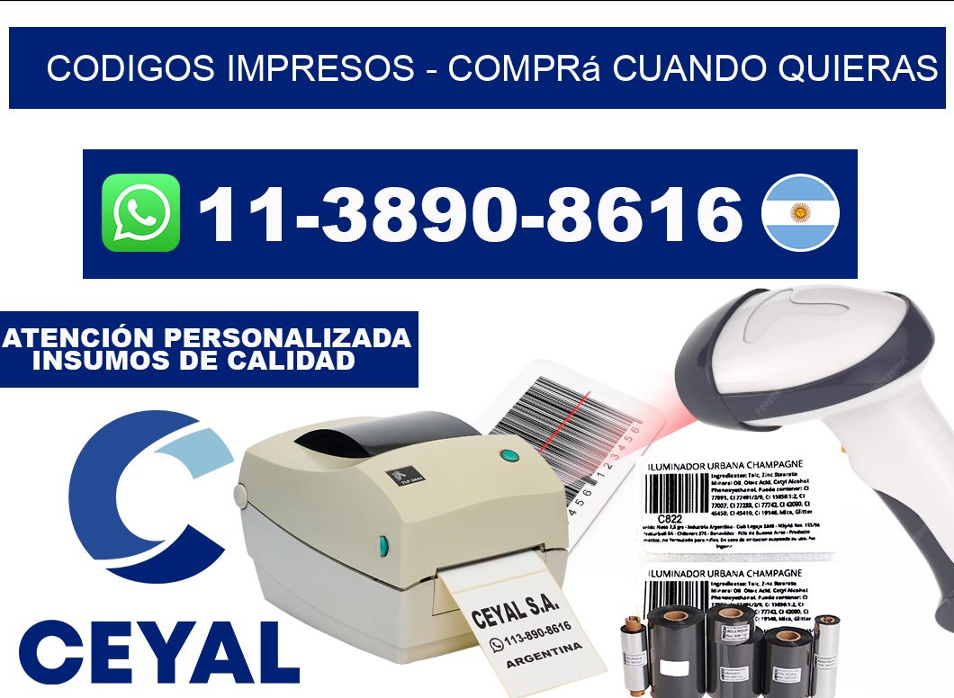 Codigos impresos - Comprá cuando quieras