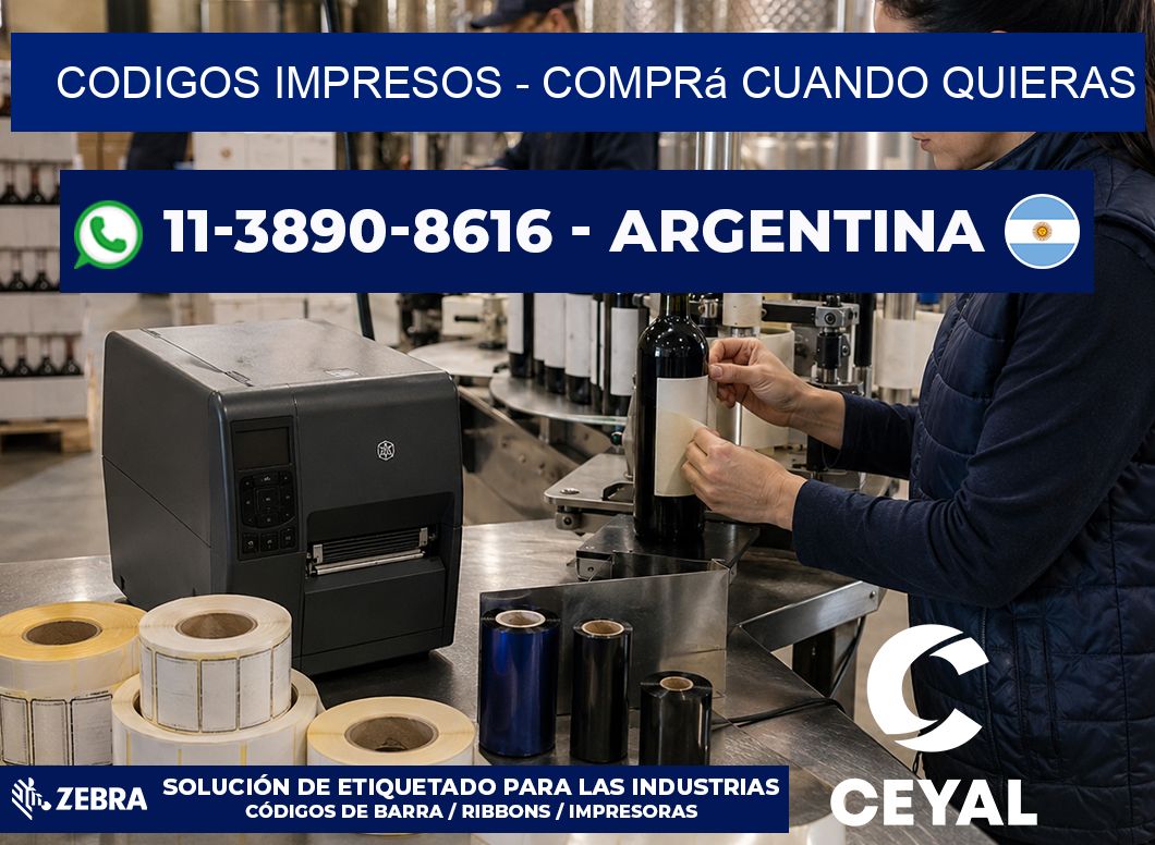 Codigos impresos – Comprá cuando quieras