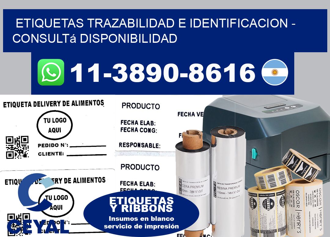 ETIQUETAS TRAZABILIDAD E IDENTIFICACION - Consultá disponibilidad