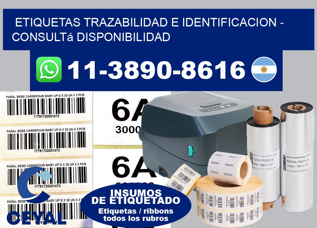 ETIQUETAS TRAZABILIDAD E IDENTIFICACION - Consultá disponibilidad