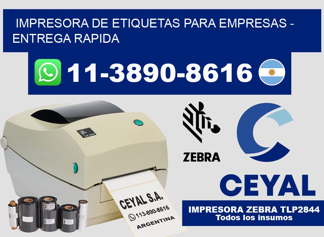 IMPRESORA DE ETIQUETAS PARA EMPRESAS - entrega rapida