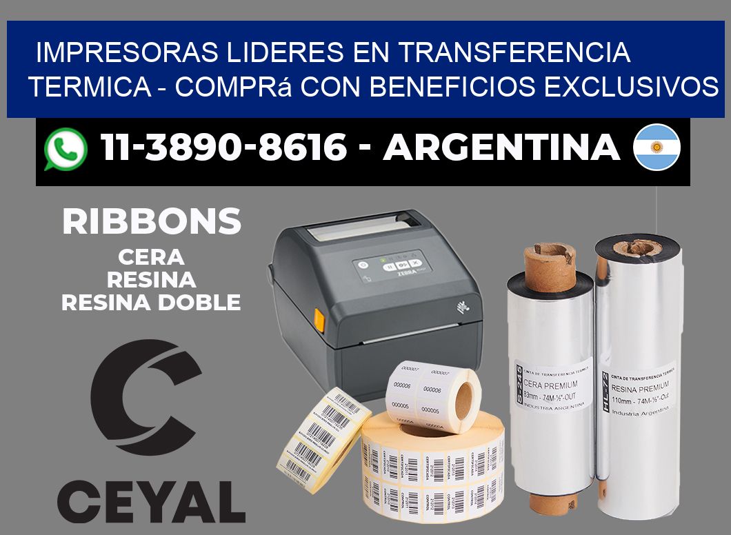 IMPRESORAS LIDERES EN TRANSFERENCIA TERMICA - Comprá con beneficios exclusivos