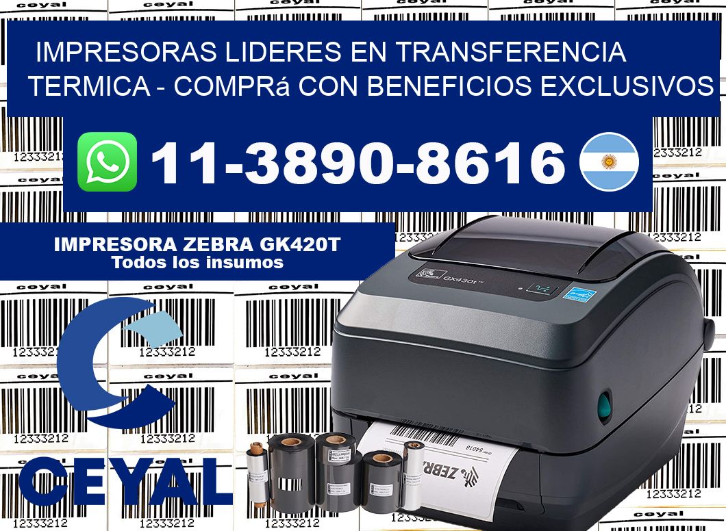 IMPRESORAS LIDERES EN TRANSFERENCIA TERMICA – Comprá con beneficios exclusivos