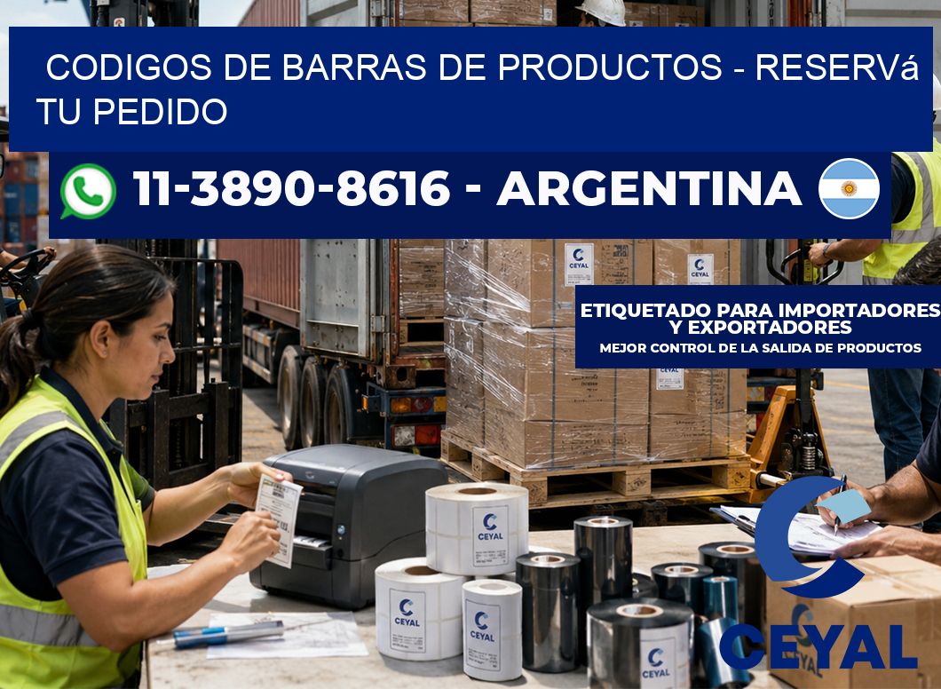 codigos de barras de productos – Reservá tu pedido