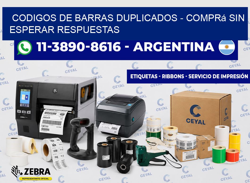codigos de barras duplicados - Comprá sin esperar respuestas