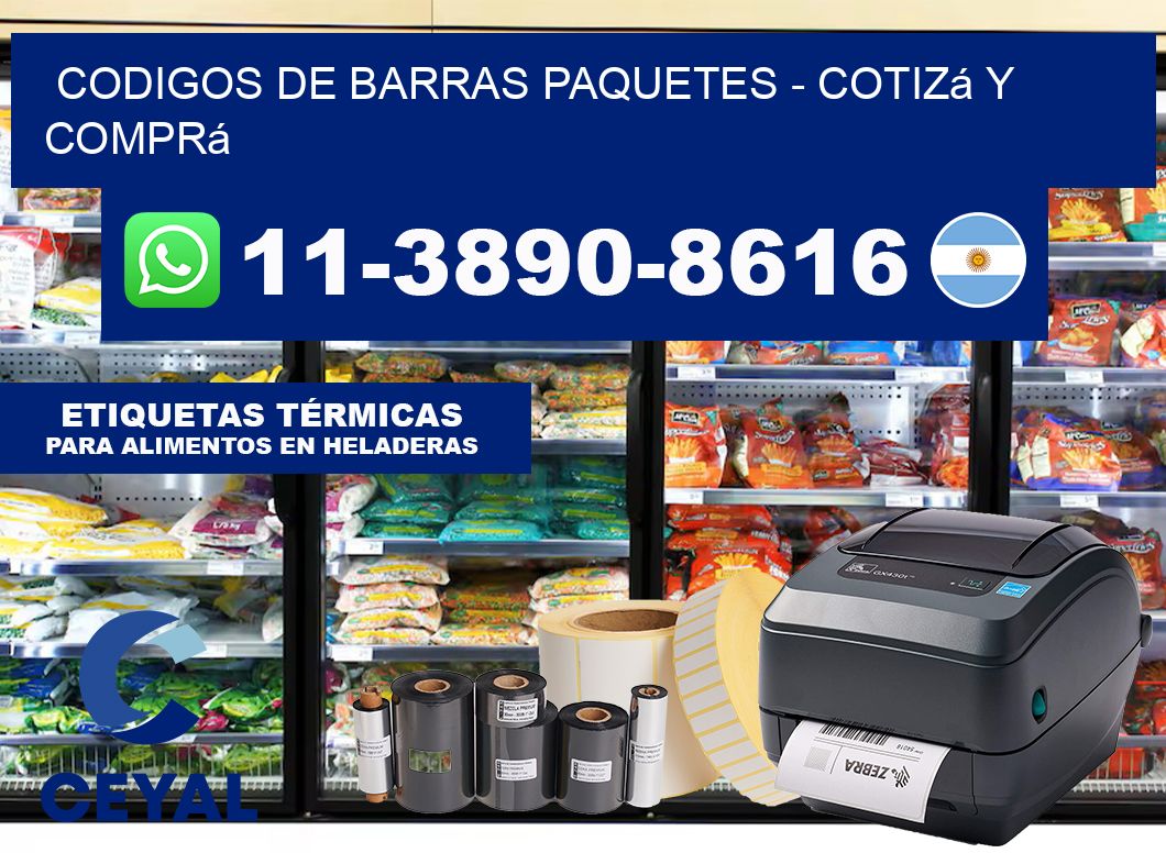 codigos de barras paquetes – Cotizá y comprá