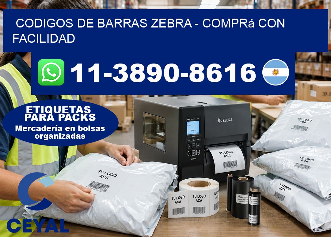 codigos de barras zebra - Comprá con facilidad