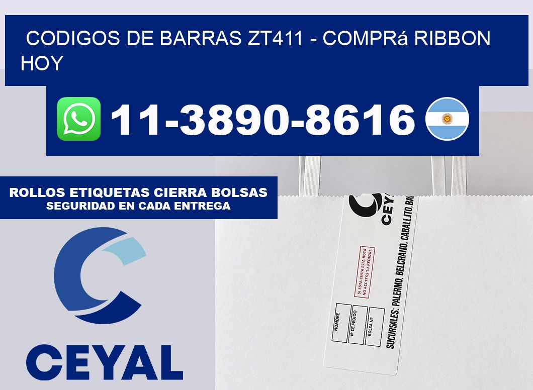 codigos de barras zt411 - Comprá ribbon hoy