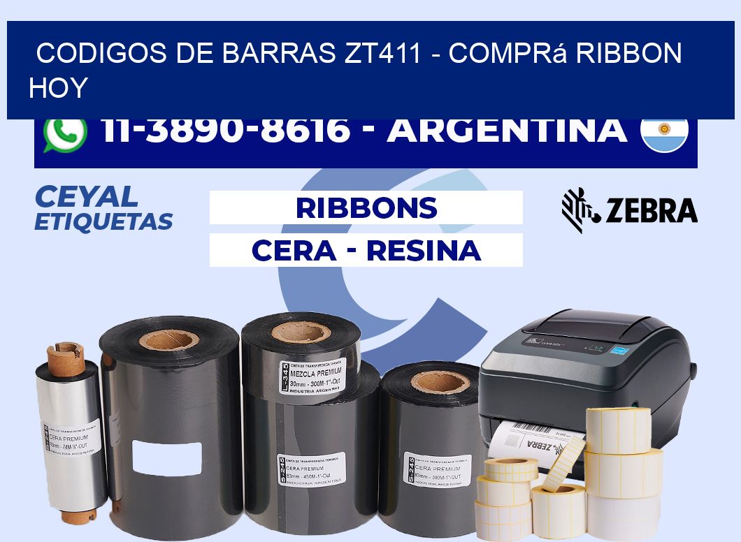 codigos de barras zt411 - Comprá ribbon hoy
